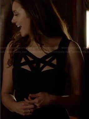 ASO The Vampire Diaries- Black Cutout Fit & Flare Dress